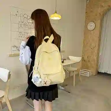 醇龙 韩版简约大容量耐脏时尚 尼龙 双肩包 男女同款情侣款 多色