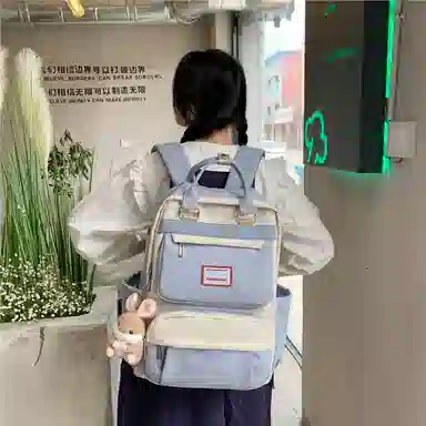 醇龙 初中少女卡通韩版高中学生三到五六年级小学生 尼龙 背包双肩包 常规 女款 绿色/蓝色/紫色/粉色/黑色