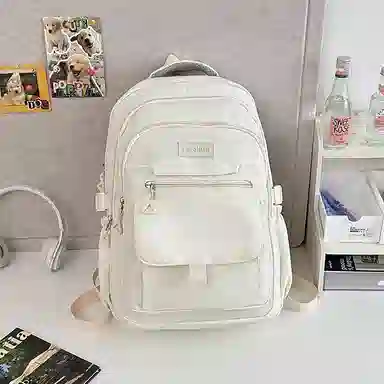 醇龙 简约百搭大容量 尼龙 双肩包 常规 女款 白色/蓝色/黑色/紫色/灰色