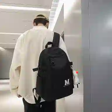 醇龙 休闲简约大容量 尼龙 双肩包