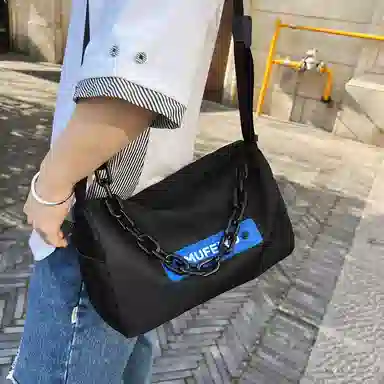 醇龙 休闲时尚潮流大容量 尼龙 单肩斜挎包 常规 男女同款情侣款 黑色/桔色/绿色/蓝色/紫色/白色