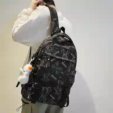 醇龙 书包初中生高颜值时尚潮流大学生背包高中生尼龙男女同款双肩包多色