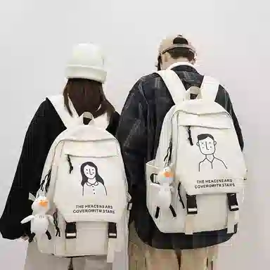 醇龙 日系大容量运动休闲初中生高中大学生校园 尼龙 书包背包双肩包 男女同款情侣款 多色