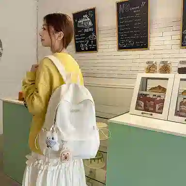 醇龙 韩版简约大容量耐脏时尚 尼龙 双肩包 男女同款情侣款 多色