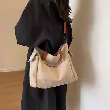 醇龙 大容量日系休闲大学生上课 布 单肩手提斜挎包 女款 多色