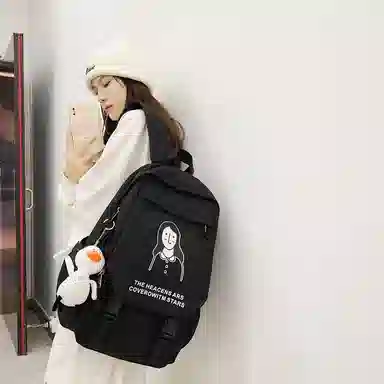 醇龙 日系大容量运动休闲初中生高中大学生校园 尼龙 书包背包双肩包 男女同款情侣款 多色