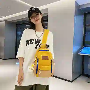 醇龙 胸包 男女同款 大学生简约旅行高中初中生 尼龙 多色