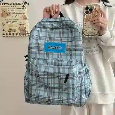 醇龙 简约轻便大容量 尼龙 双肩包 常规 女款 粉色/蓝色/黄色