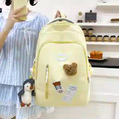 醇龙 大容量可套拉杆时尚潮流百搭 尼龙 双肩包 常规 女款 粉色/黄色/蓝色/黑色