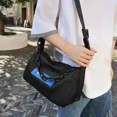 醇龙 休闲时尚潮流大容量 尼龙 单肩斜挎包 常规 男女同款情侣款 黑色/桔色/绿色/蓝色/紫色/白色