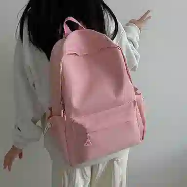 醇龙 轻便简约大容量休闲 尼龙 双肩包 女款 粉色/白色/黑色/黄色/绿色