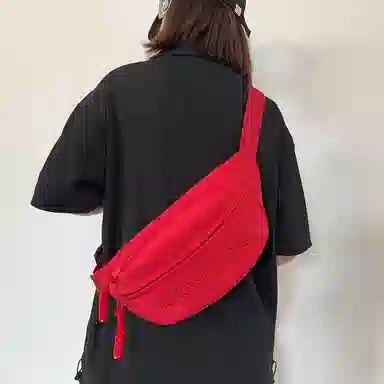醇龙 单肩包简约百搭时尚纯色轻便尼龙多功能休闲男女胸包 多色
