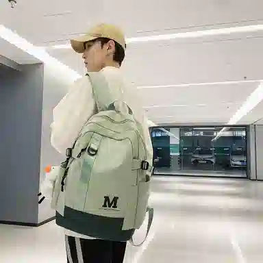 醇龙 休闲简约大容量 尼龙 双肩包