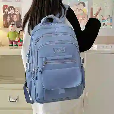 醇龙 简约百搭大容量 尼龙 双肩包 常规 女款 白色/蓝色/黑色/紫色/灰色