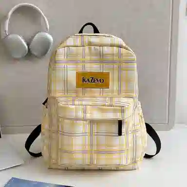 醇龙 简约轻便大容量 尼龙 双肩包 常规 女款 粉色/蓝色/黄色