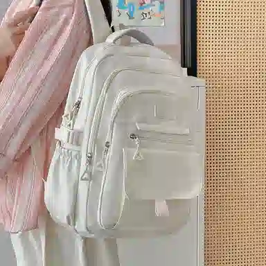 醇龙 简约百搭大容量 尼龙 双肩包 常规 女款 白色/蓝色/黑色/紫色/灰色