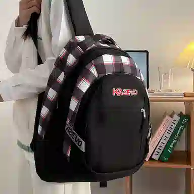 醇龙 学院风街头旅行潮流 尼龙 双肩包 男女同款情侣款 粉色/米白/紫色/黑色