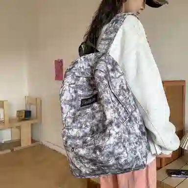 醇龙书包女初中生韩版森系双肩包小学生三到六年级大容量背包简约潮尼龙多色