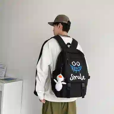 醇龙 潮酷原宿风高中学生初中生 尼龙 双肩包 男女同款情侣款 多色