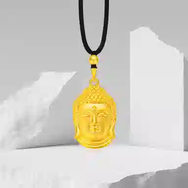 如来佛头吊坠 中式东方韵味传承经典平安转运本命佛头锁骨链#好运 合金 项链 男女同款情侣款