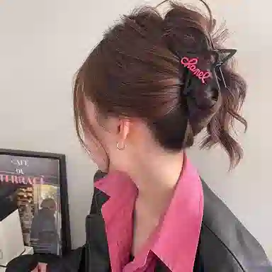 如花梦 高级感甜酷五角星镂空少女后脑勺发量鲨鱼夹 合金 发夹 女款