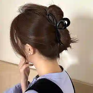 如花梦  磨砂高级感抓夹女后脑勺发量多盘发气质大 鲨鱼夹 头饰 女款