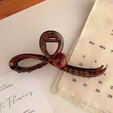 如花梦  磨砂高级感抓夹女后脑勺发量多盘发气质大 鲨鱼夹 头饰 女款