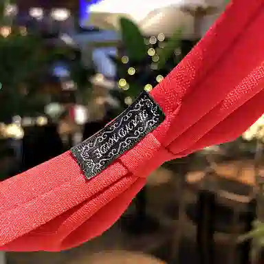 如花梦 红色蝴蝶结 亮片派对装扮喜庆发卡洗脸 布艺 发箍 女款