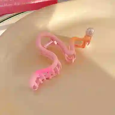 如花梦 渐变粉 多巴胺蝴蝶发抓夹高级感 合金 发夹 女款