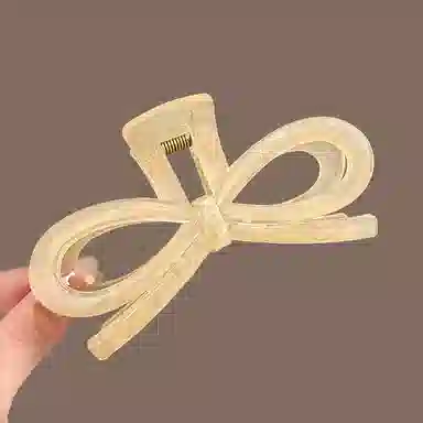 如花梦 氛围感蝴蝶结甜美 亚克力 发夹 女款