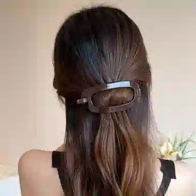 如花梦 简约气质椭圆后脑勺一字扭扭夹大号盘发量多 亚克力 发夹 女款