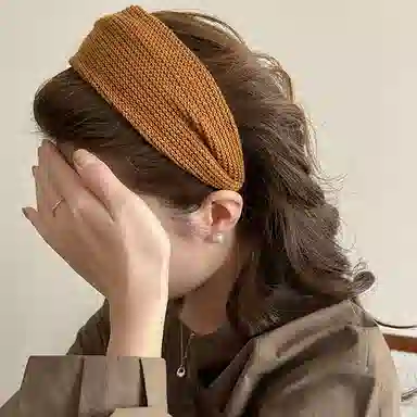 如花梦 头饰百搭外出复古发卡女红发饰高颅顶海绵头箍洗脸宽边发捆 布艺 发箍 女款