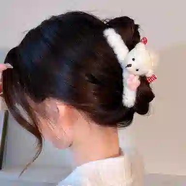 如花梦 可爱卡通动物高级感后脑勺 亚克力 发夹 女款