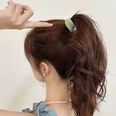 如花梦 甜美风糖果色宽边 布艺 发圈 女款