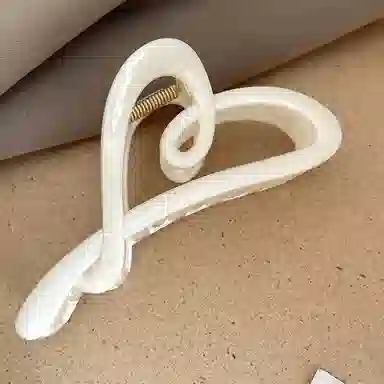 如花梦 设计感线条爱心上班通勤用后脑勺 发夹 女款 多色可选