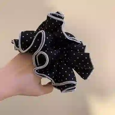 如花梦 早春高级感温柔气质波点大肠 布艺 发圈 女款