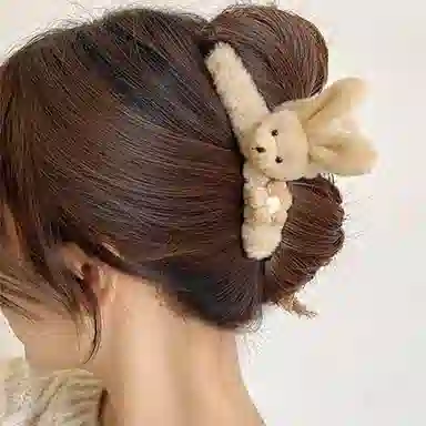 如花梦 可爱卡通动物高级感后脑勺 亚克力 发夹 女款