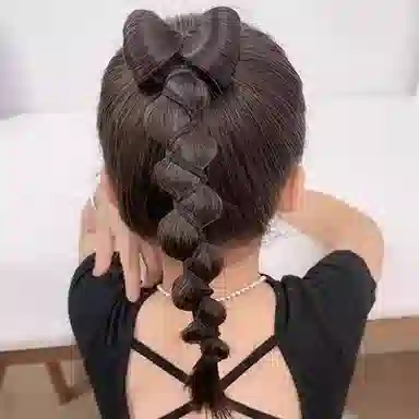 如花梦 黑色高弹力耐用扎头扎马尾 布艺 发圈 女款