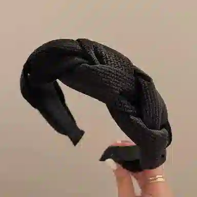 如花梦 时尚麻花辫宽边头饰 布艺 外出百搭秋冬季气质发卡高颅顶头箍发箍 女款