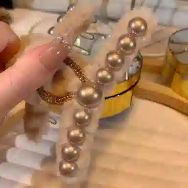 如花梦 韩版 秋冬鲨鱼夹后脑勺发勺发量多盘 可爱毛绒抓夹 亚克力 发夹 女款