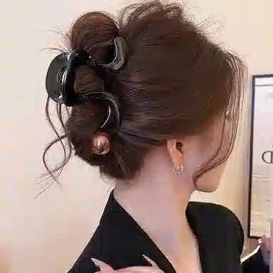 如花梦 大号几何高级感后脑勺盘发 亚克力 发夹 女款