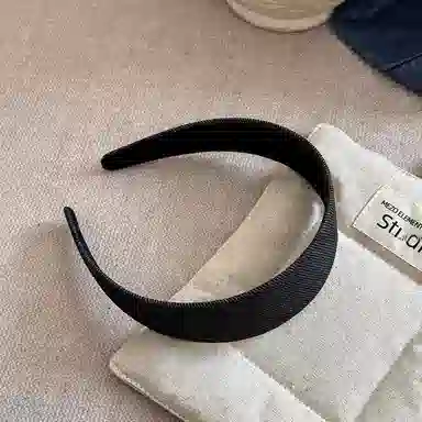 如花梦 高级感蓝色牛仔宽边简约港风压发头箍洗脸 布艺 发箍 女款