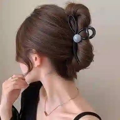 如花梦  磨砂高级感抓夹女后脑勺发量多盘发气质大 鲨鱼夹 头饰 女款