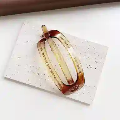 如花梦 简约气质椭圆后脑勺一字扭扭夹大号盘发量多 亚克力 发夹 女款