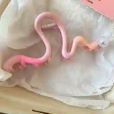 如花梦 渐变粉 多巴胺蝴蝶发抓夹高级感 合金 发夹 女款