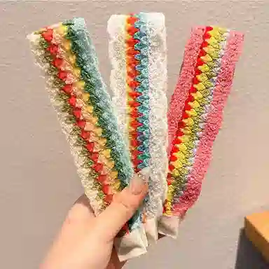 如花梦 复古针织刺绣花朵 布艺 发带 女款