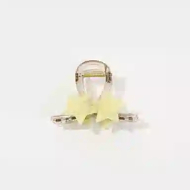 如花梦 元气甜妹可爱五角星星后脑勺高级感鲨鱼夹 亚克力 发夹 女款