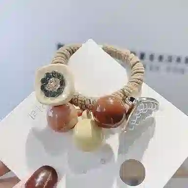 如花梦 多巴胺糖果色发绳 小清新 发饰扎头发高马尾 皮筋 亚克力 发圈 头绳 女款