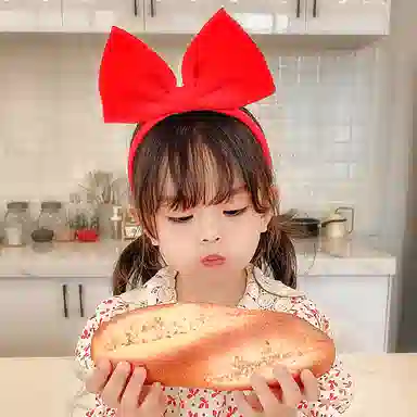 如花梦 红色蝴蝶结 亮片派对装扮喜庆发卡洗脸 布艺 发箍 女款