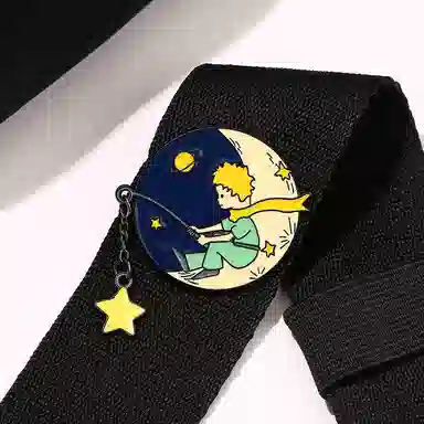 如花梦 超可爱  创意钓星星系列卡通徽章包包 合金 胸针 男女同款情侣款